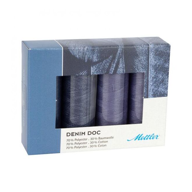 Amann Mettler DENIM DOC 4er Kit (2x2 Farben / 100m)