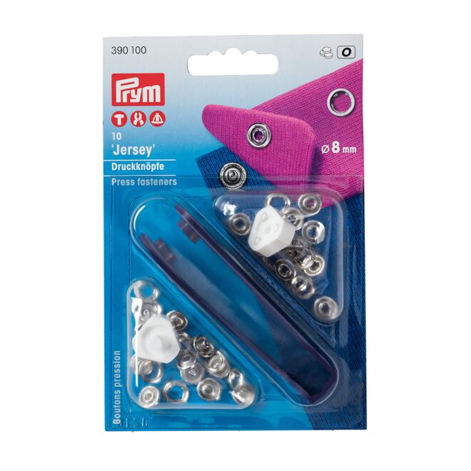 Prym 8mm Druckknopf "Jersey" silber