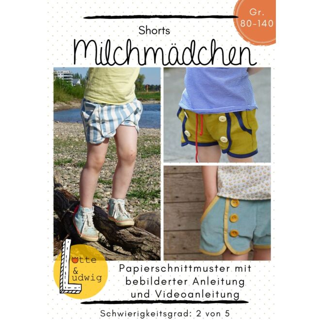 Papierschnittmuster Milchmädchen Gr. 80 - 140