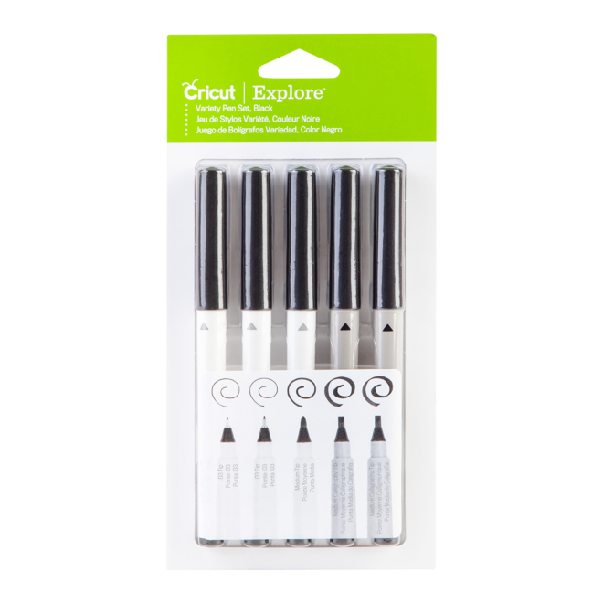 Cricut Explore/Maker Multi-Size Pen Set 5-pack (Schwarz)