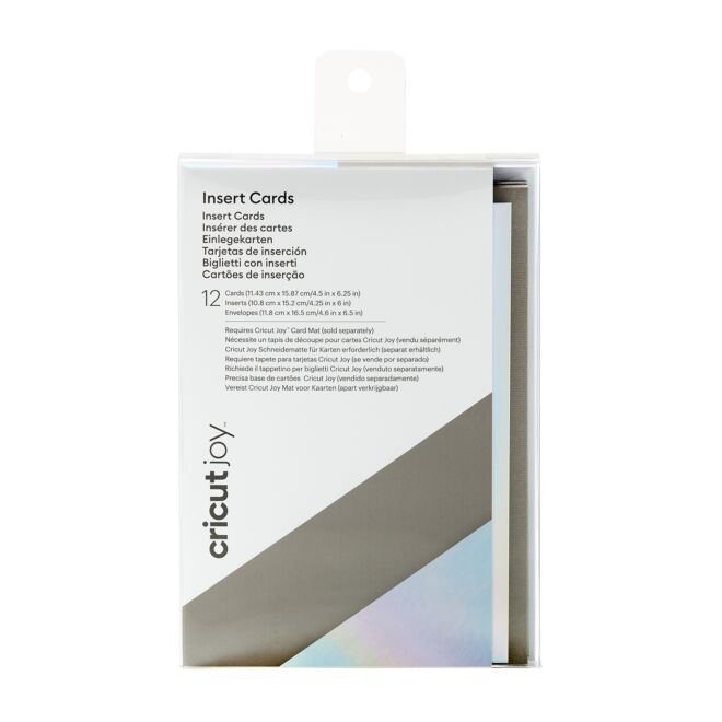 Cricut Insert Cards "Gray/Silver/Holographic" (R30 12 Karten)