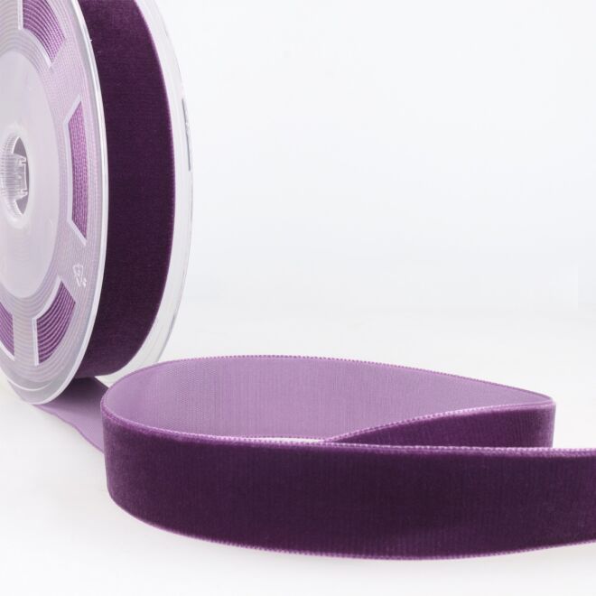 16mm Hochdichtes Samtband lila