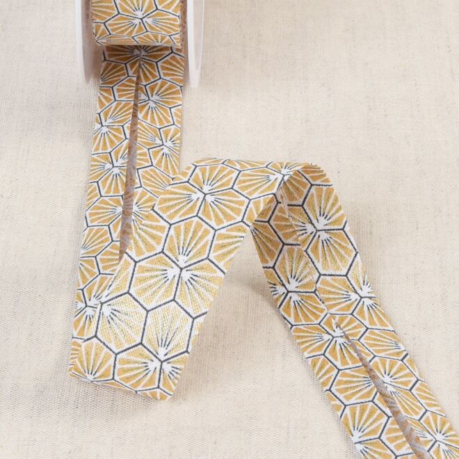 27mm Schrägband "Hexagon" gold