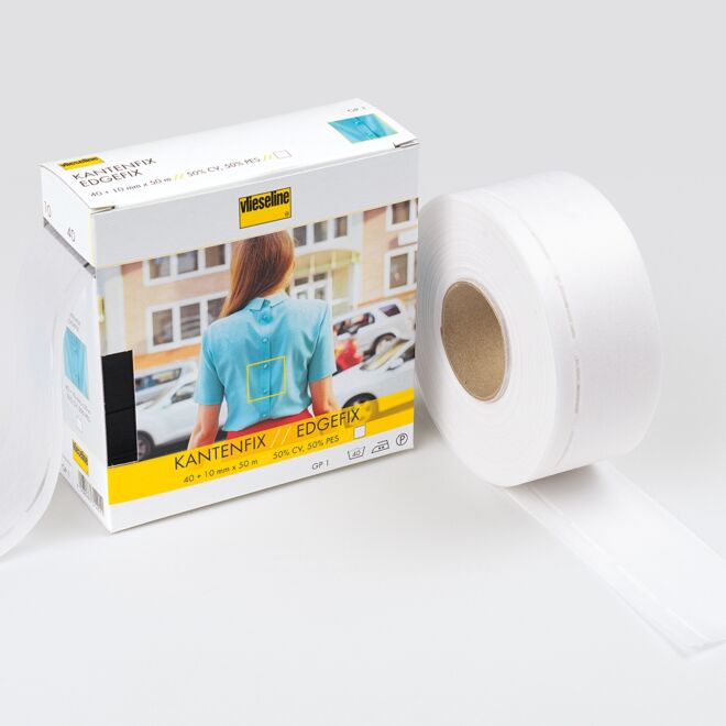 Stoffschwesters Kantenfix 40mm weiß