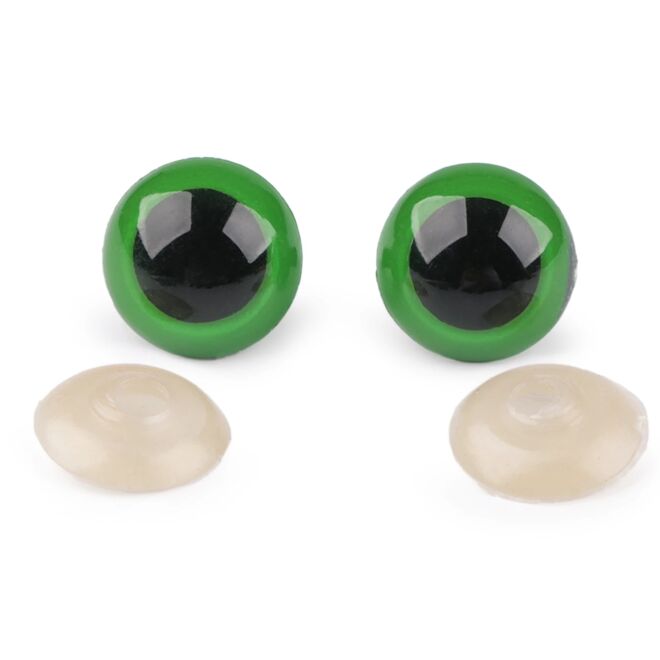 18mm Kunststoff-Sicherheitsaugen grün (1 Paar)