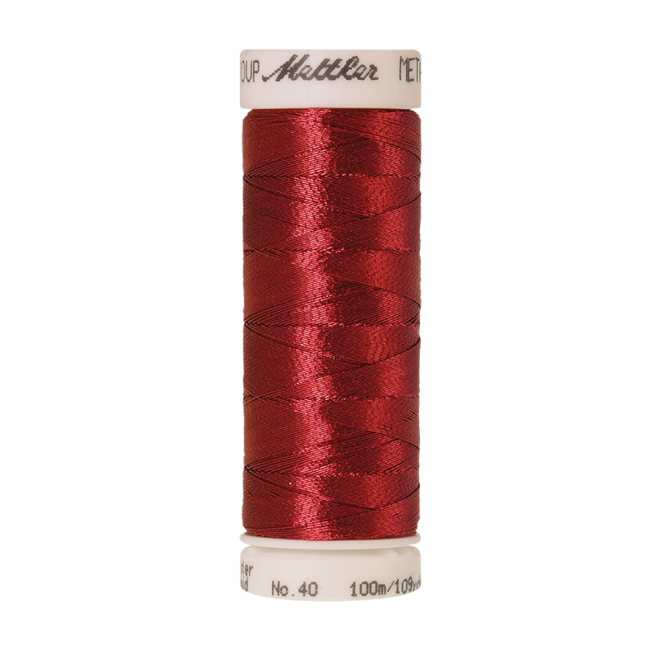 Amann Mettler Metallic 40, 100m - Bright Rubin