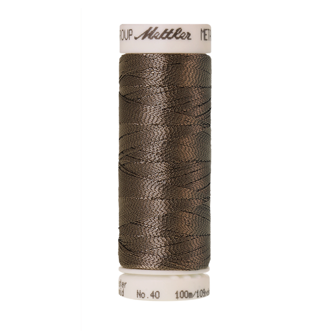 Amann Mettler Metallic 40, 100m - Dark Quartz