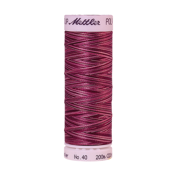Amann Mettler Poly Sheen Multi, 200m Spule in Cranberry Frost  Die Multifarben harmonieren perfekt mit dem unifarbenen Poly Sheen