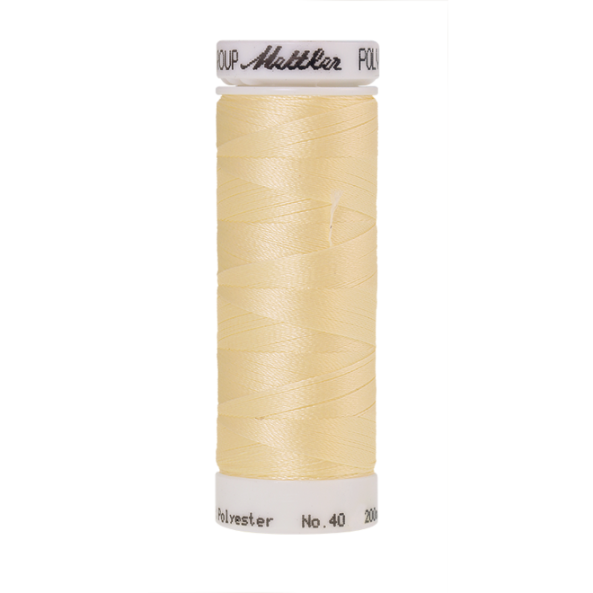 Amann Mettler Poly Sheen Butter Cream glänzt durch den trilobalen Fadenquerschnitt besonders schön. Zum Sticken, Quilten, Nähen. 200m Spule