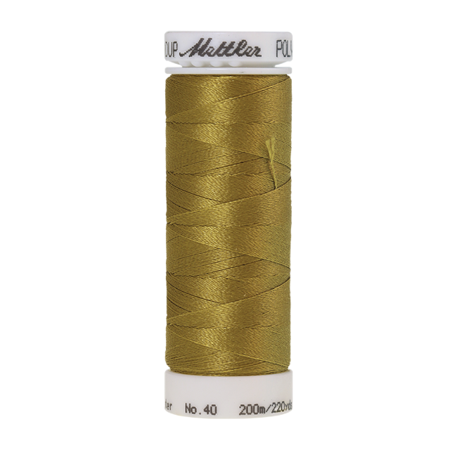 Amann Mettler Poly Sheen Tarnished Gold glänzt durch den trilobalen Fadenquerschnitt besonders schön. Zum Sticken, Quilten, Nähen. 200m Spule