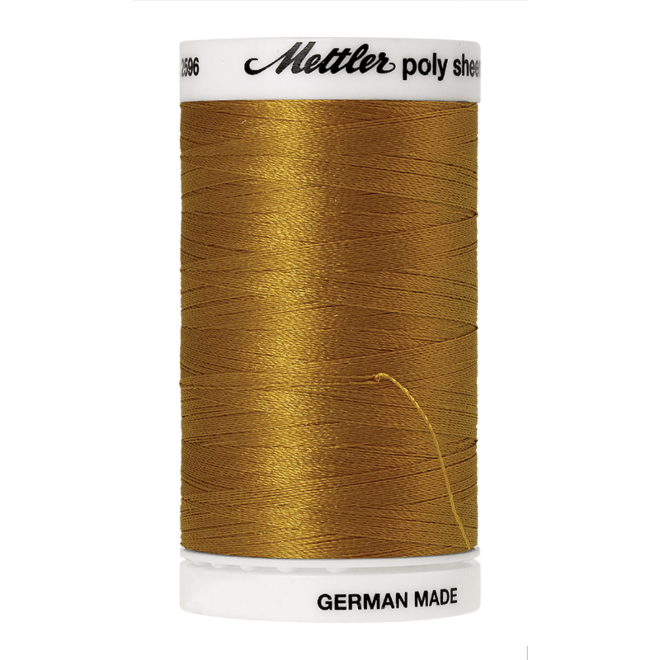 Amann Mettler Poly Sheen Ochre glänzt durch den trilobalen Fadenquerschnitt besonders schön. Zum Sticken, Quilten, Nähen. 800m Spule