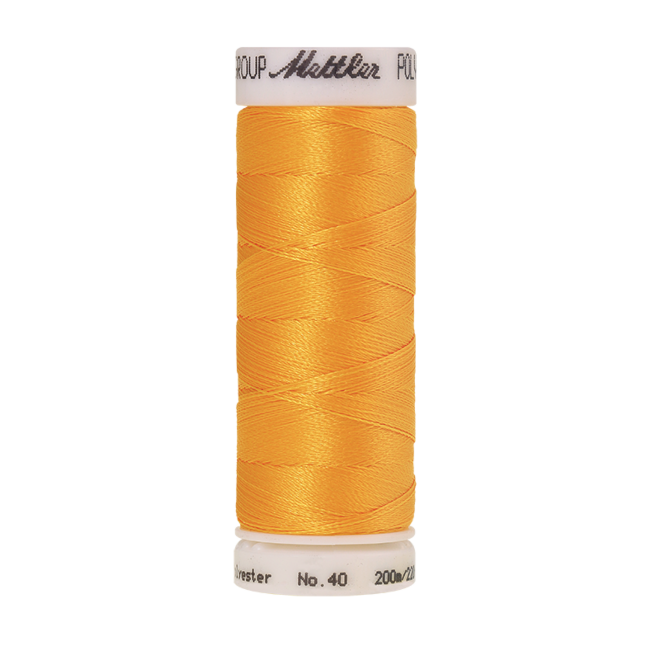 Amann Mettler Poly Sheen Bright Yellow glänzt durch den trilobalen Fadenquerschnitt besonders schön. Zum Sticken, Quilten, Nähen. 200m Spule