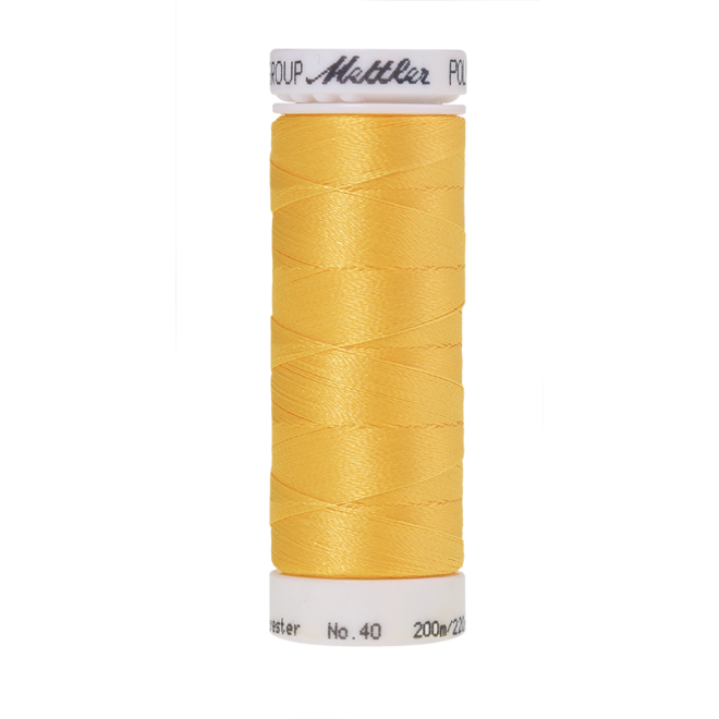 Amann Mettler Poly Sheen Lemon  glänzt durch den trilobalen Fadenquerschnitt besonders schön. Zum Sticken, Quilten, Nähen. 200m Spule
