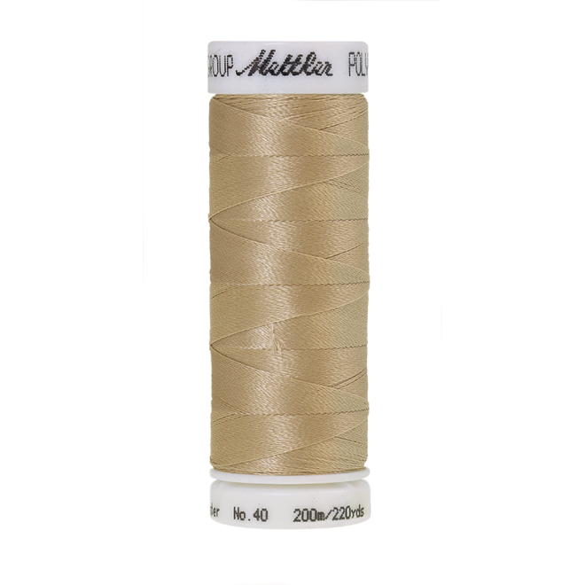 Amann Mettler Poly Sheen Tantone glänzt durch den trilobalen Fadenquerschnitt besonders schön. Zum Sticken, Quilten, Nähen. 200m Spule