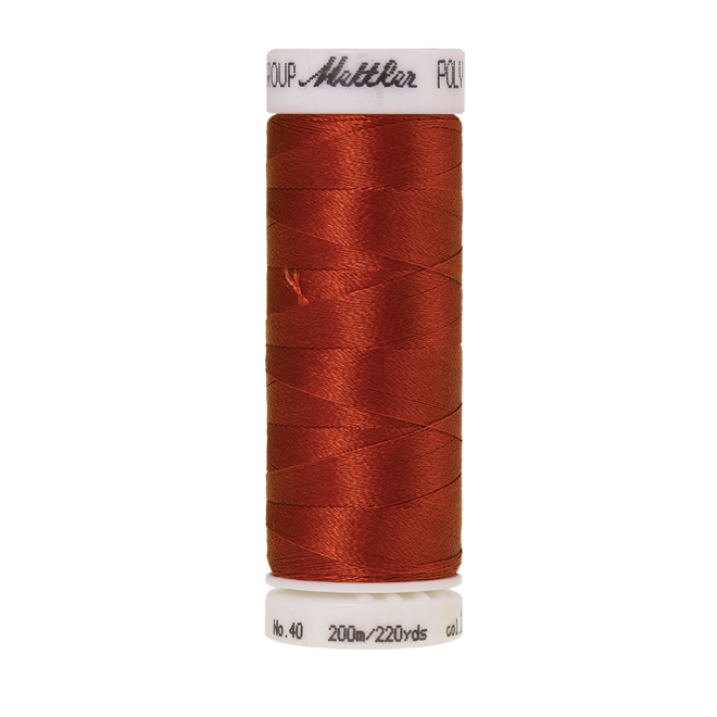 Amann Mettler Poly Sheen Burnt Orange glänzt durch den trilobalen Fadenquerschnitt besonders schön. Zum Sticken, Quilten, Nähen. 200m Spule