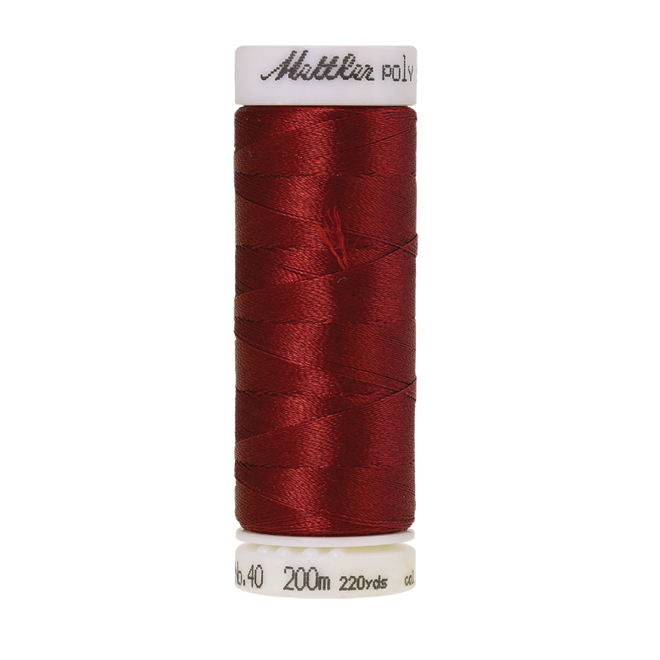 Amann Mettler Poly Sheen Brick glänzt durch den trilobalen Fadenquerschnitt besonders schön. Zum Sticken, Quilten, Nähen. 200m Spule