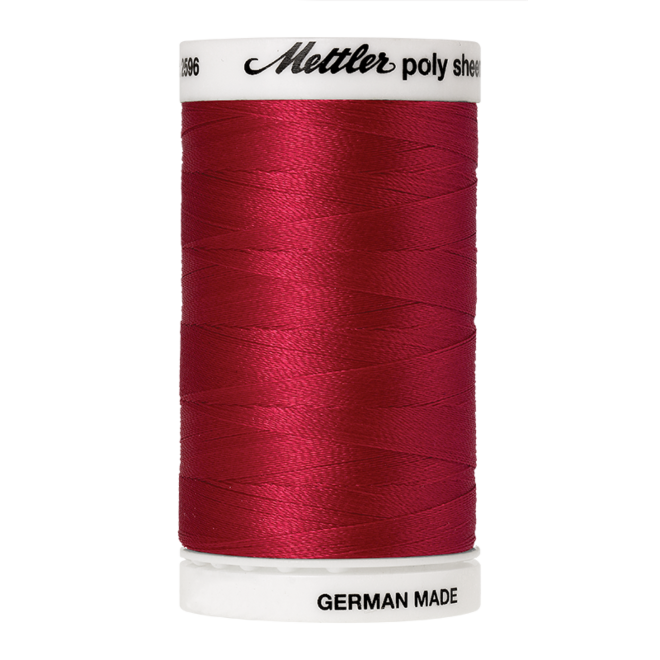 Amann Mettler Poly Sheen Geranium glänzt durch den trilobalen Fadenquerschnitt besonders schön. Zum Sticken, Quilten, Nähen. 800m Spule