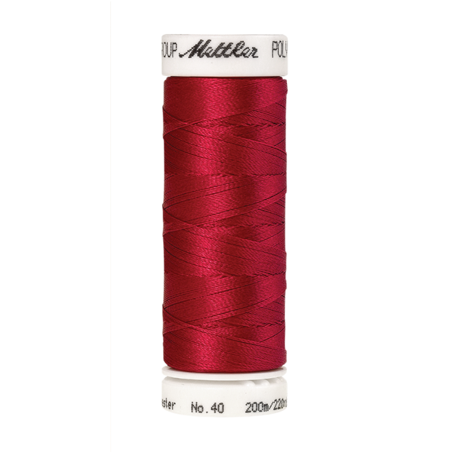 Amann Mettler Poly Sheen Geranium glänzt durch den trilobalen Fadenquerschnitt besonders schön. Zum Sticken, Quilten, Nähen. 200m Spule