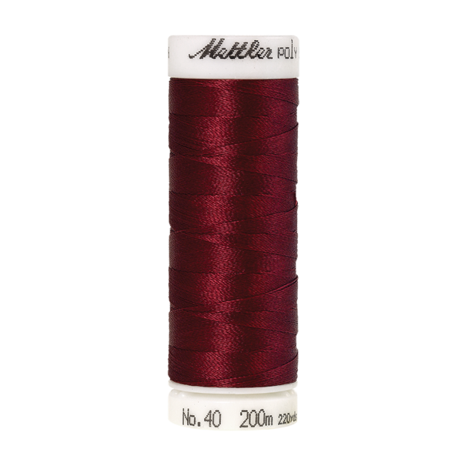 Amann Mettler Poly Sheen Rio Red glänzt durch den trilobalen Fadenquerschnitt besonders schön. Zum Sticken, Quilten, Nähen. 200m Spule