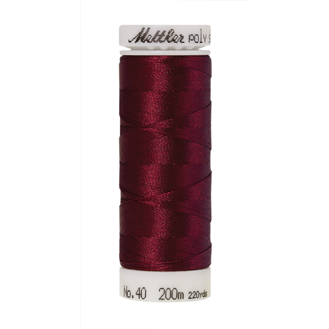 Amann Mettler Poly Sheen Cranberry glänzt durch den trilobalen Fadenquerschnitt besonders schön. Zum Sticken, Quilten, Nähen. 200m Spule