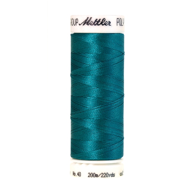 Amann Mettler Poly Sheen Light Mallard glänzt durch den trilobalen Fadenquerschnitt besonders schön. Zum Sticken, Quilten, Nähen. 200m Spule