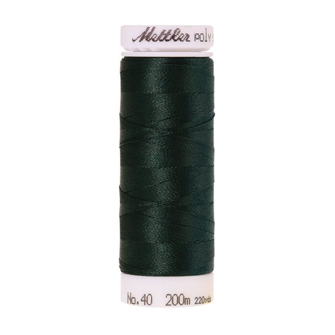 Amann Mettler Poly Sheen Forest Green glänzt durch den trilobalen Fadenquerschnitt besonders schön. Zum Sticken, Quilten, Nähen. 200m Spule