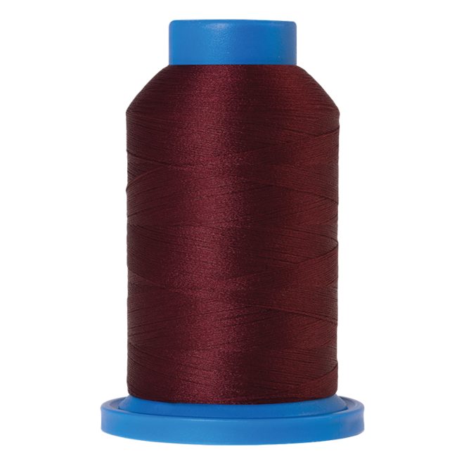 Amann Mettler Seraflock in der Farbe Boreaux auf der 1000m Kone. Seraflock ist ein Bauschgarn, besonders geeignet für Dessous, Schwimm- und Sportbekleidung.