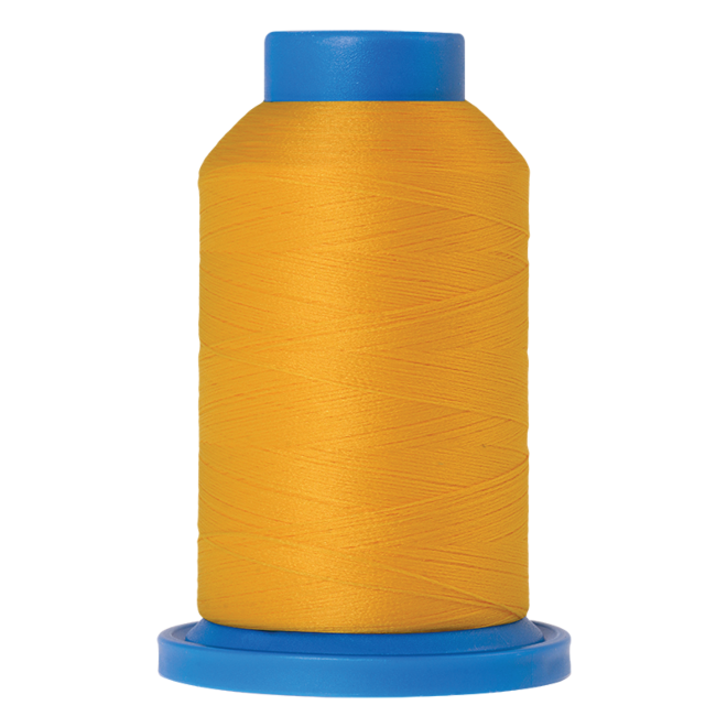 Amann Mettler Seraflock in der Farbe Papaya auf der 1000m Kone. Seraflock ist ein Bauschgarn, besonders geeignet für Dessous, Schwimm- und Sportbekleidung.