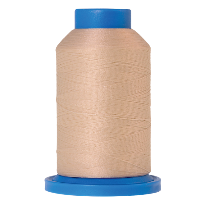 Amann Mettler Seraflock in der Farbe Pine Nut auf der 1000m Kone. Seraflock ist ein Bauschgarn, besonders geeignet für Dessous, Schwimm- und Sportbekleidung.