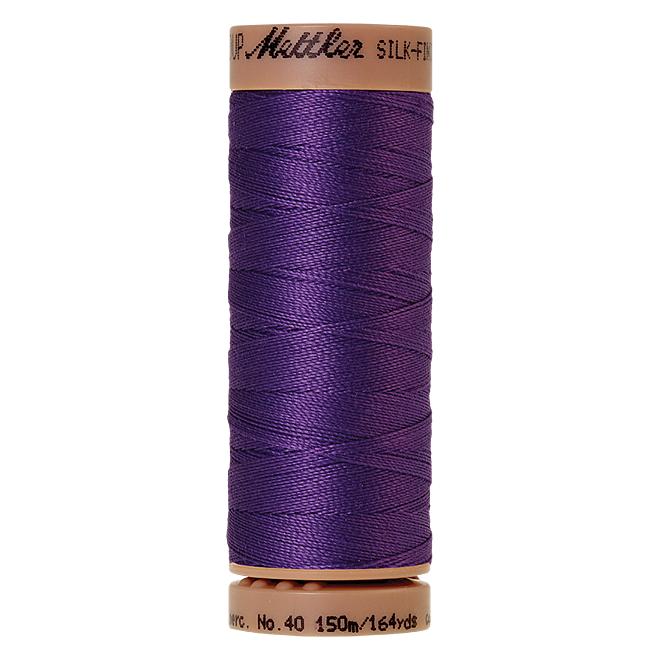 Silk-Finish Cotton 40, 150m - Iris Blue: Reines Baumwollgarn aus 100% langstapliger, ägyptischer Baumwollte von Amann Mettler