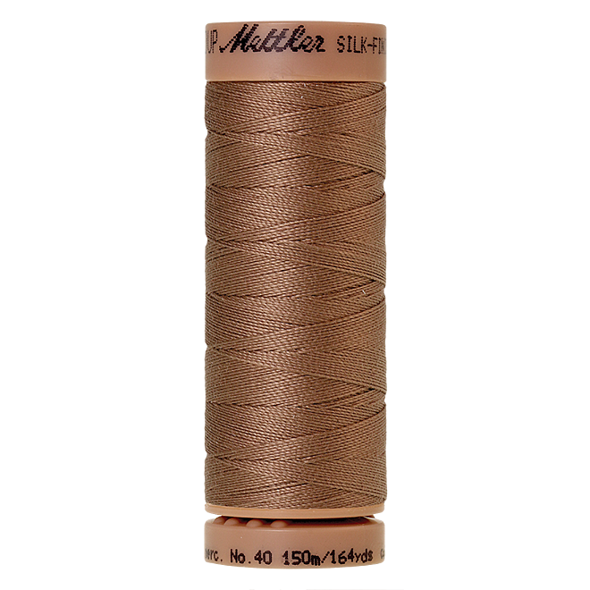 Silk-Finish Cotton 40, 150m - Walnut: Reines Baumwollgarn aus 100% langstapliger, ägyptischer Baumwollte von Amann Mettler