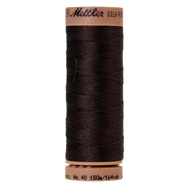 Silk-Finish Cotton 40, 150m - Very Dark Brown: Reines Baumwollgarn aus 100% langstapliger, ägyptischer Baumwollte von Amann Mettler