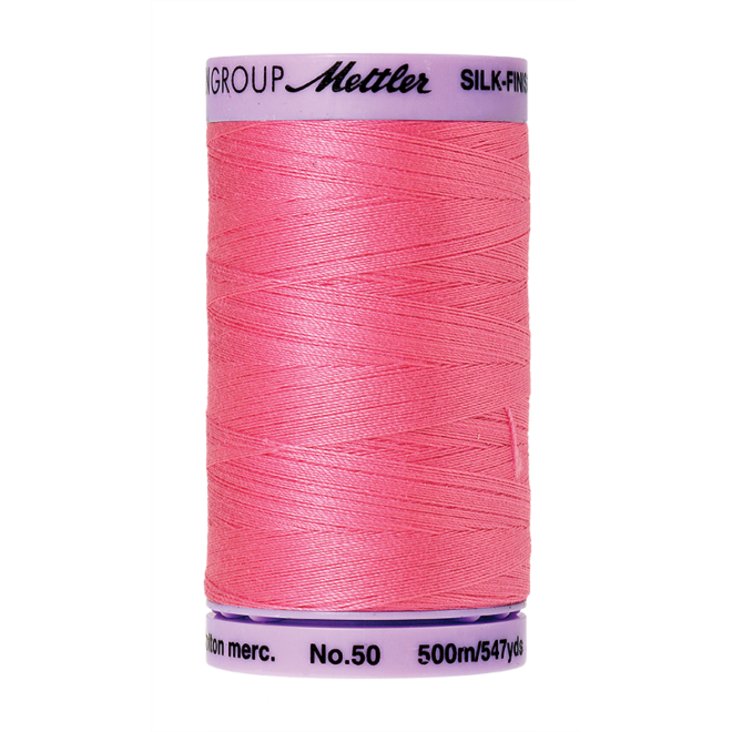 Silk-Finish Cotton 50, 500m - Roseate: Reines Baumwollgarn aus 100% langstapliger, ägyptischer Baumwollte von Amann Mettler