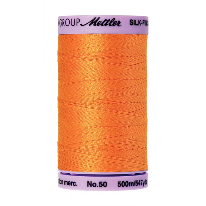 Silk-Finish Cotton 50, 500m - Pumpkin: Reines Baumwollgarn aus 100% langstapliger, ägyptischer Baumwollte von Amann Mettler