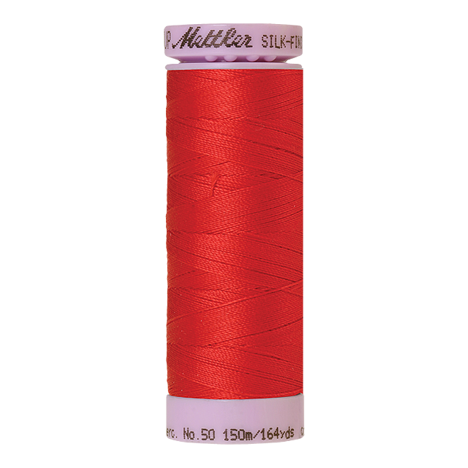 Silk-Finish Cotton 50, 150m - Hibiscus: Reines Baumwollgarn aus 100% langstapliger, ägyptischer Baumwollte von Amann Mettler