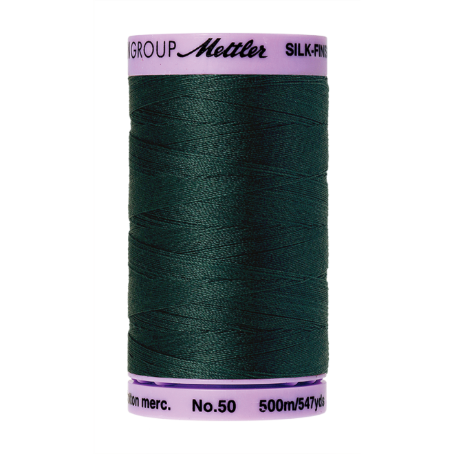 Silk-Finish Cotton 50, 500m - Bayberry: Reines Baumwollgarn aus 100% langstapliger, ägyptischer Baumwollte von Amann Mettler