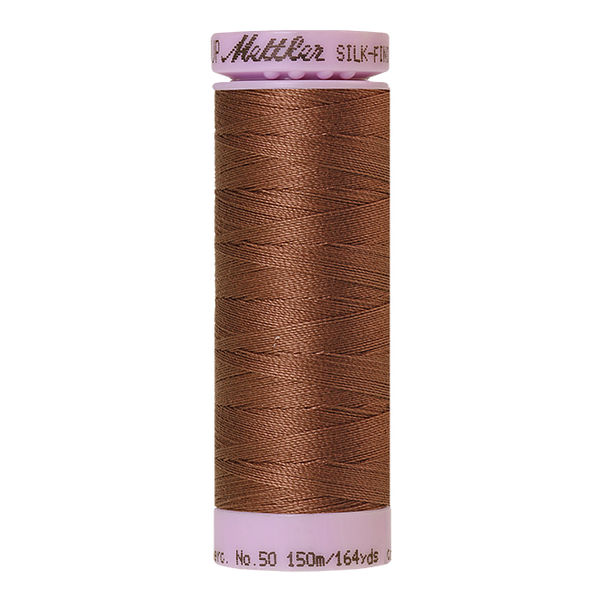 Silk-Finish Cotton 50, 150m - Clove: Reines Baumwollgarn aus 100% langstapliger, ägyptischer Baumwollte von Amann Mettler