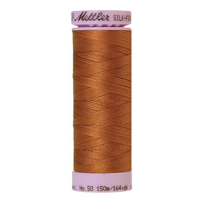 Silk-Finish Cotton 50, 150m - Bronze: Reines Baumwollgarn aus 100% langstapliger, ägyptischer Baumwollte von Amann Mettler