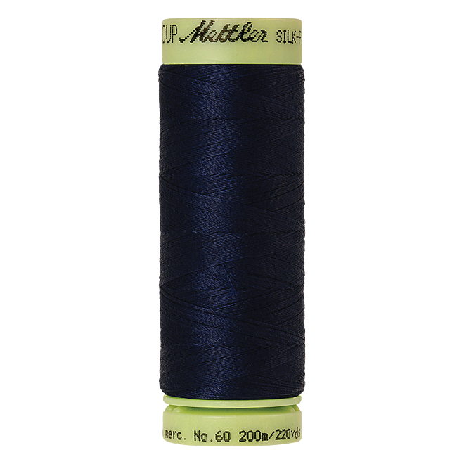 Silk-Finish Cotton 60, 200m - Navy: Reines Baumwollgarn aus 100% langstapliger, ägyptischer Baumwollte von Amann Mettler