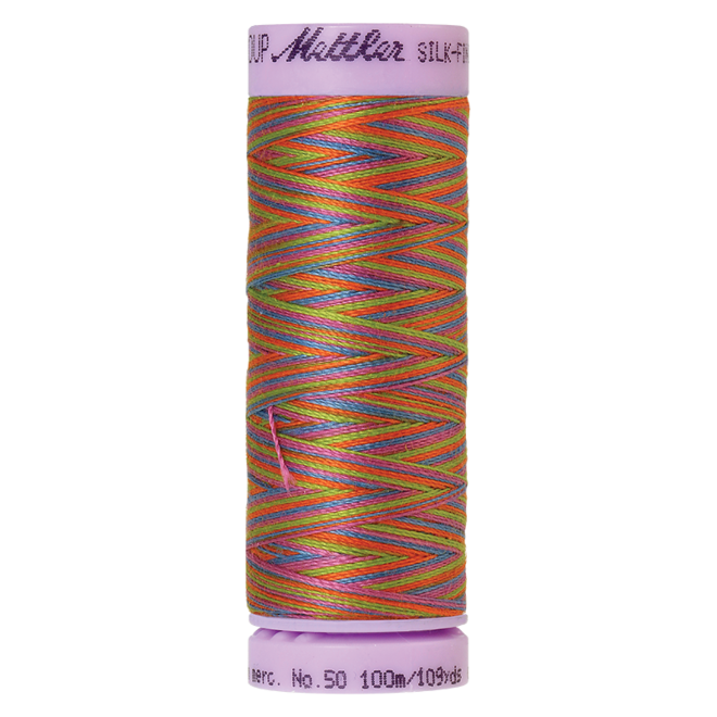 Silk-Finish Multi 50, 100m - Preppy Brights : Reines Baumwollgarn aus 100% langstapliger, ägyptischer Baumwollte von Amann Mettler