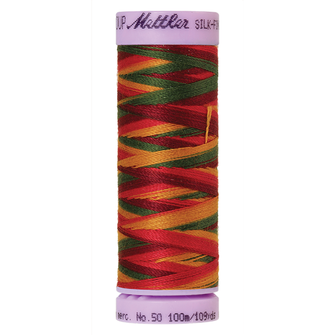 Silk-Finish Multi 50, 100m - Poppy Garden : Reines Baumwollgarn aus 100% langstapliger, ägyptischer Baumwollte von Amann Mettler