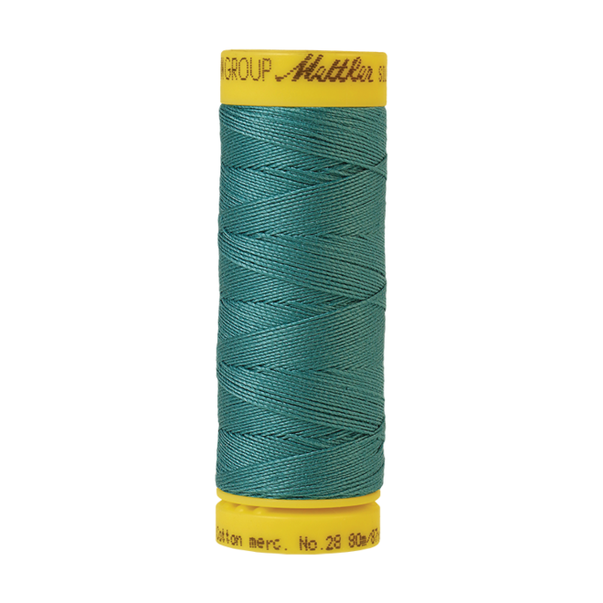Silk-Finish Cotton 28, 80m - Blue-green Opal: Reines Baumwollgarn aus 100% langstapliger, ägyptischer Baumwollte von Amann Mettler