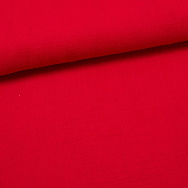 Musselin "Uni" rot