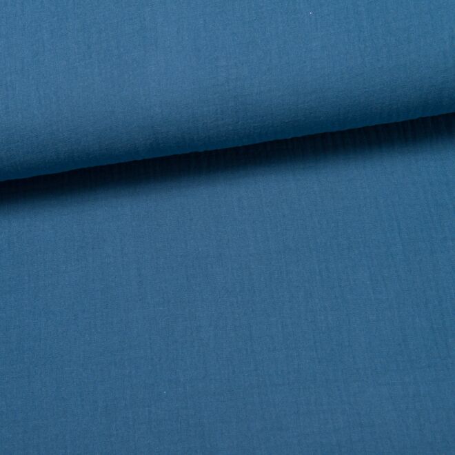 Musselin "Uni" indigo