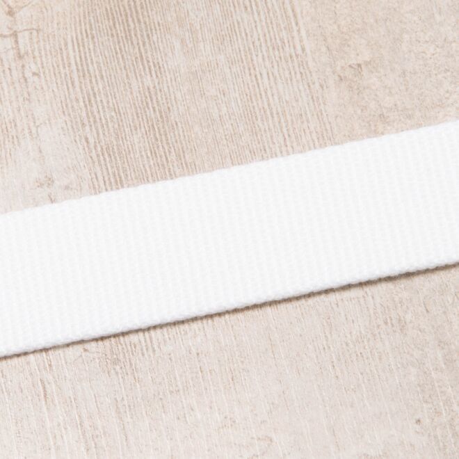 30mm Gurtband "Clyde" Uni weiß