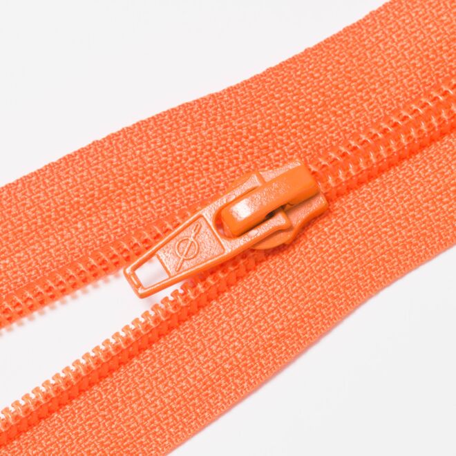 Teilbarer Nylon Reißverschluss, 6mm, mango
