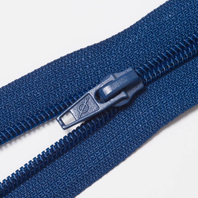 Teilbarer Nylon Reißverschluss, 6mm, preussischblau