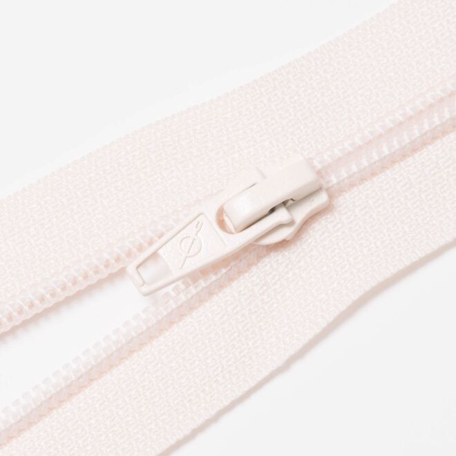 Teilbarer Nylon Reißverschluss, 6mm, bone