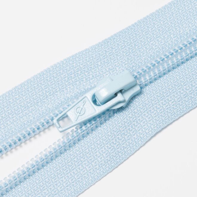 Teilbarer Nylon Reißverschluss, 6mm, himmelblau
