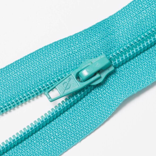 Teilbarer Nylon Reißverschluss, 6mm, türkis